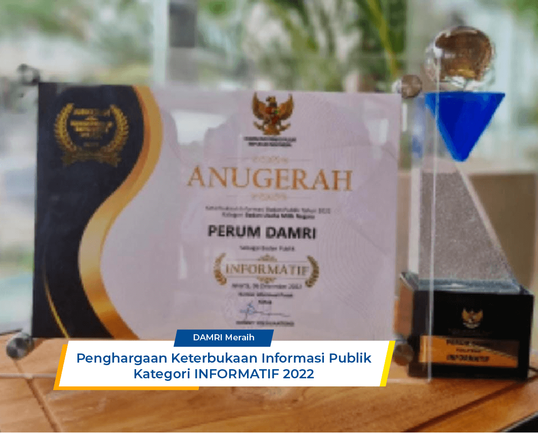 DAMRI Meraih Penghargaan Keterbukaan Informasi Publik Kategori INFORMATIF 2022